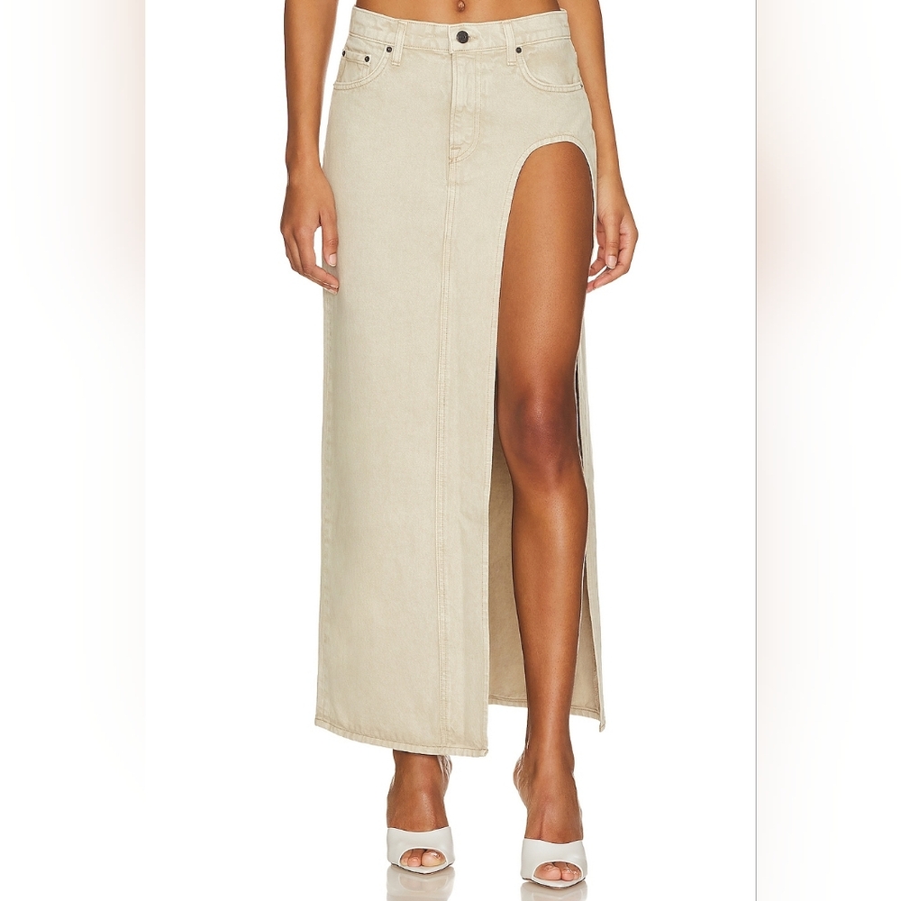 GRLFRND Blanca Maxi Skirt With High Slit in Montana